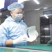 Quality control workstation at CANTOPLED LED factory