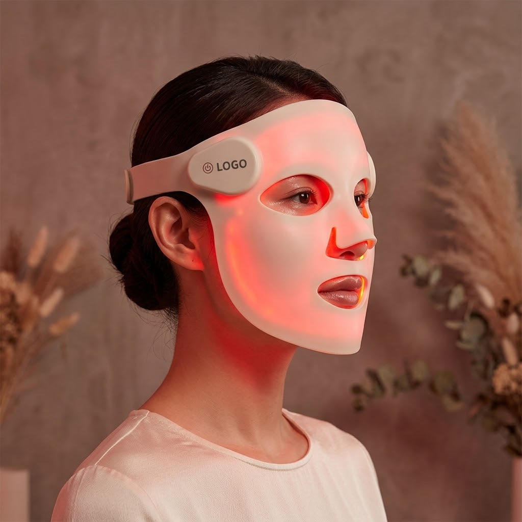 How an LED Face Mask Uses Red Light Photobiomodulation Photobiomodulation mechanism of an LED face mask using 633nm red light to stimulate collagen production