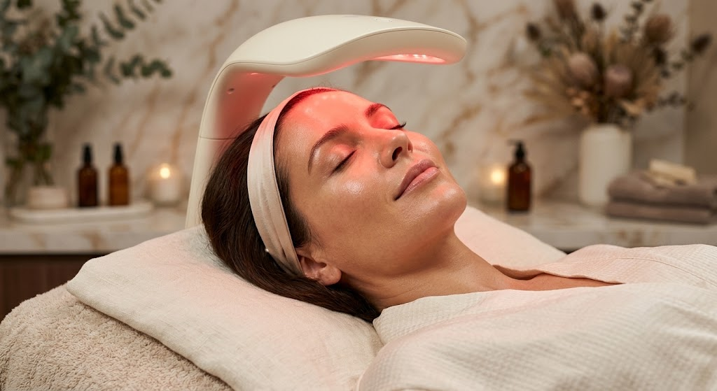 Red Light Therapy for Skin: Radiant, Youthful Glow Benefits of red light therapy for skin — radiant glowing complexion after LED treatment