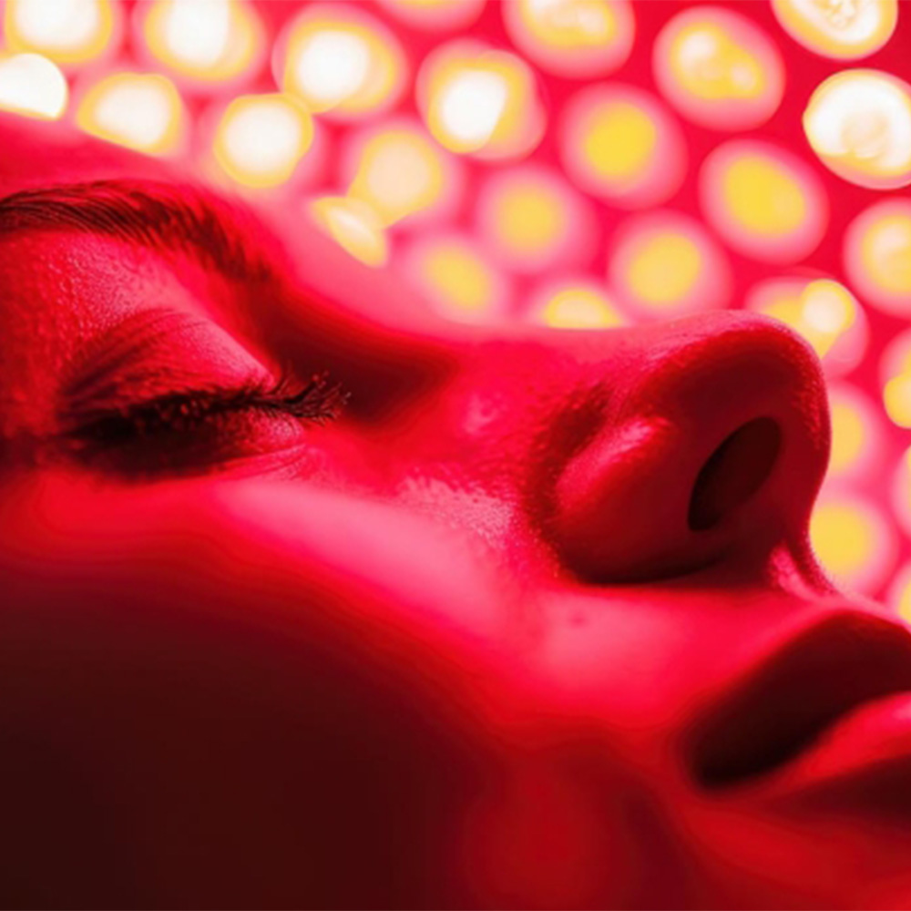 How Often Should You Use a Red Light LED Mask? Red light therapy mask in use, illustrating the controlled short sessions recommended for at-home skincare routines
