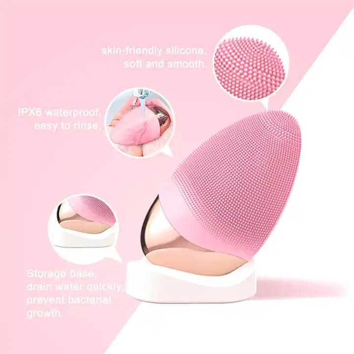 SKB-1811C Waterproof Sonic Silicone Facial Cleansing Brush
